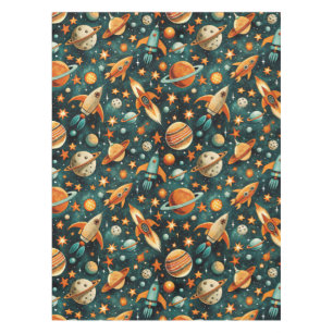 Vintage Spacecraft Rocket Ships Pattern -Cosmos(3) Tablecloth