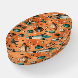 Vintage Spacecraft Rocket Ships Pattern -Cosmos(5) Paperweight