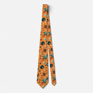 Vintage Spacecraft Rocket Ships Pattern -Cosmos Neck Tie