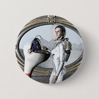 vintage spacegirl button