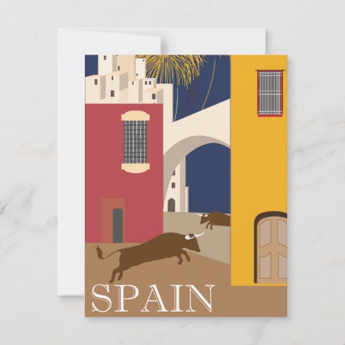 Vintage Spain Bull Travel Postcard