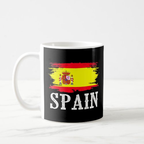 Vintage Spain Flag I Love Spain  Coffee Mug