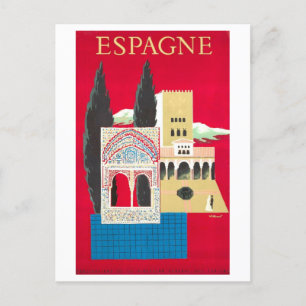 Vintage Spain Travel Poster Postcard