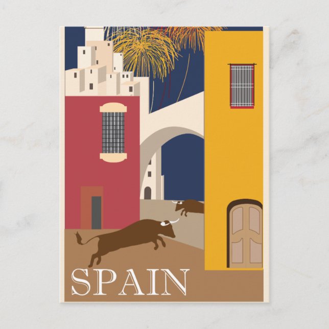Vintage Spain Travel Tourism Postcard (Front)