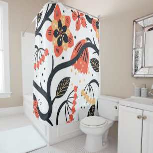 Vintage Spanish Bathroom Accessories Zazzle Vintage Spanish Fl Print Shower Curtain