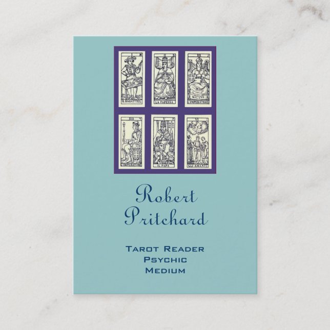 Vintage Spanish Tarot Business Card (Front)
