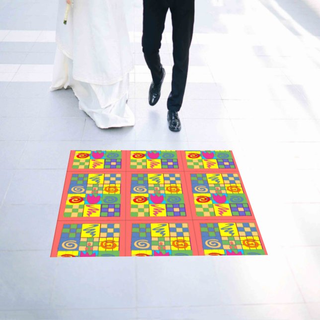 Vintage Spanish Tile Floor Decals (Wedding)