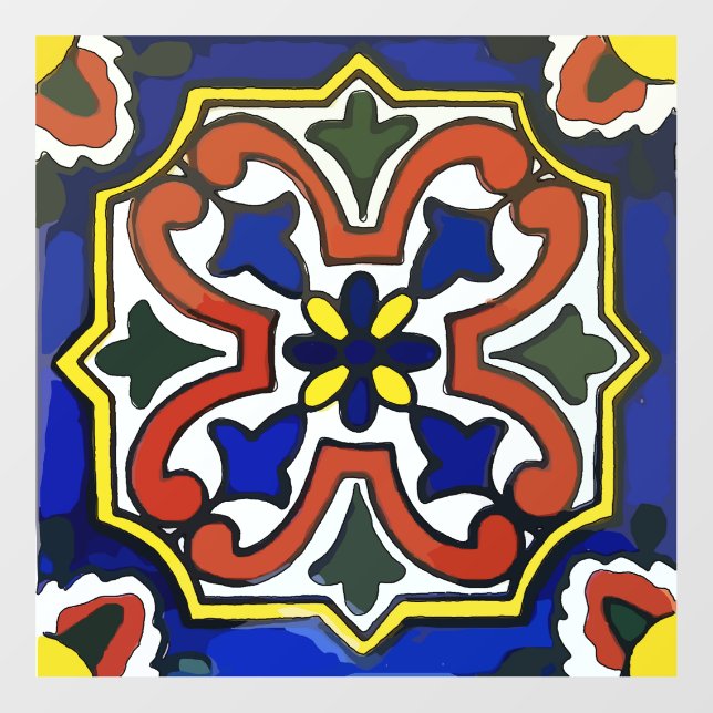 Vintage Spanish Tile Floor Decals (Front)