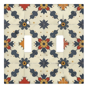 Vintage Spanish Tile Pattern Light Switch Cover