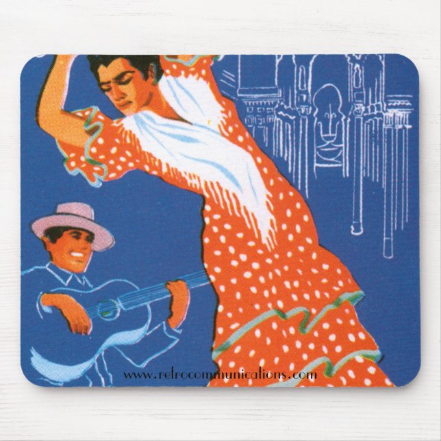 Vintage Spanish Travel Image Mousepad (Front)