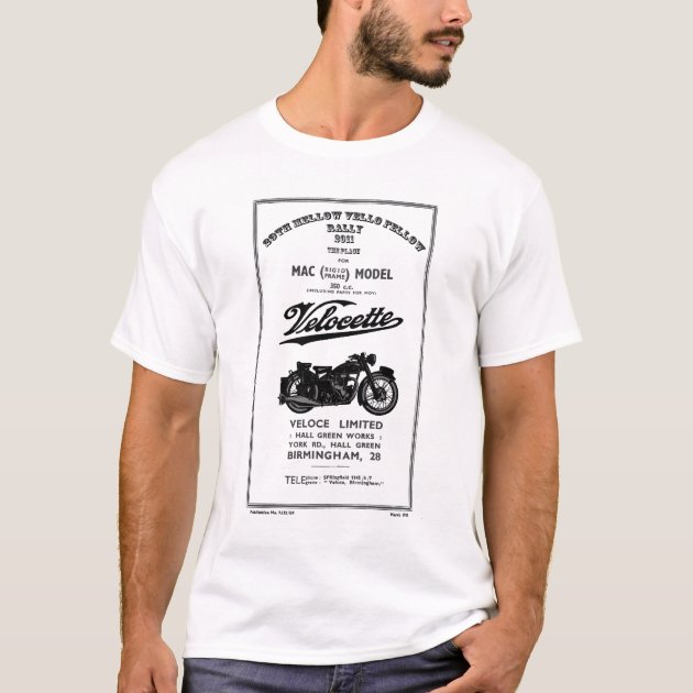 Vintage Spare Parts List Book 350cc MAC Velocette T Shirt Zazzle