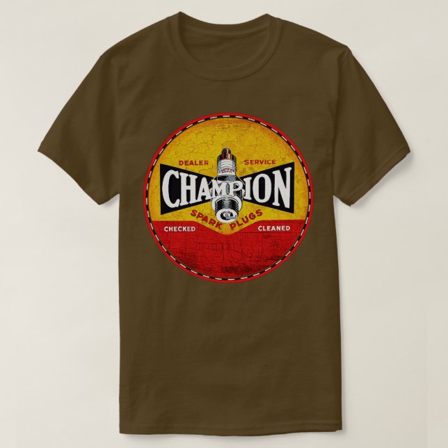 Vintage Spark Plugs T-Shirt (Design Front)