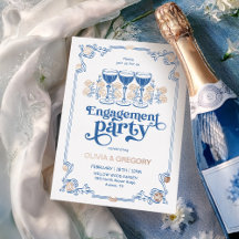 Vintage Sparking champagne Engagement Party