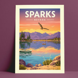 Vintage Sparks Nevada Postcard