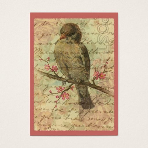 Customizable Vintage Sparrow Business Cards