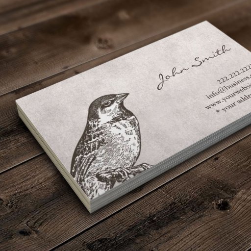Customizable Vintage Sparrow Calling Card Profile Card Business Card