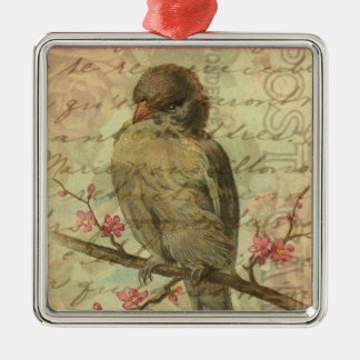 Vintage Sparrow Metal Ornament