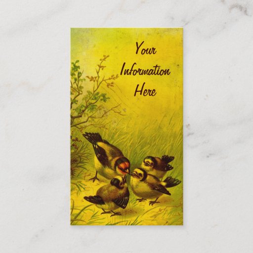 Customizable Vintage Sparrows Business Cards
