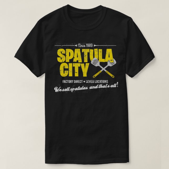 Vintage Spatula City, Distressed  T-Shirt (Design Front)