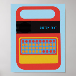 Vintage speaking & spelling toy customized text poster