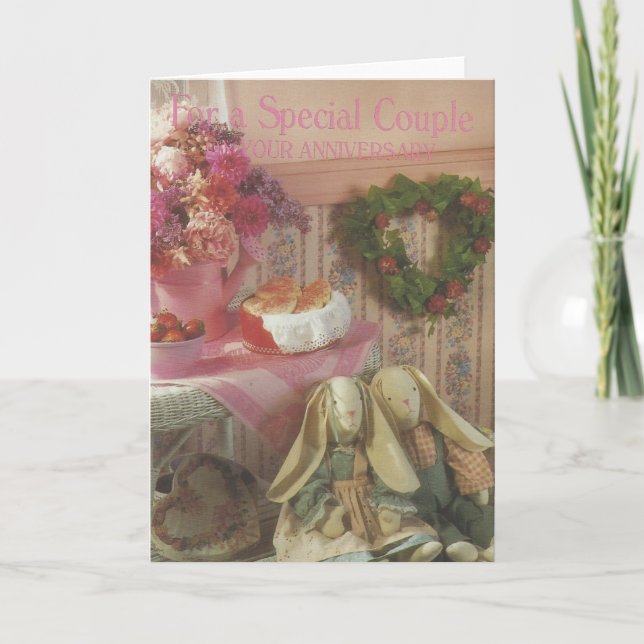 Vintage "Special Couple" Anniversary Card (Front)