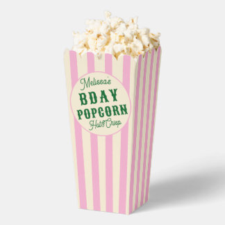 Vintage Special Event Movie Theater Popcorn Pink Favor Boxes