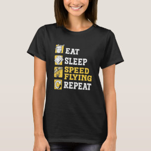 Vintage Speed Flying Pilot Paragliding Retro Speed T-Shirt