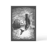 Vintage Sperm Whale Breaching, Marine Life Animals