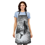Vintage Sperm Whale Breaching, Marine Life Animals Apron
