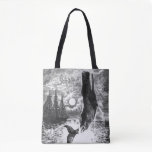 Vintage Sperm Whale Breaching, Marine Life Animals Tote Bag