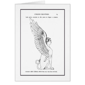 Vintage Sphinx illustration Cards
