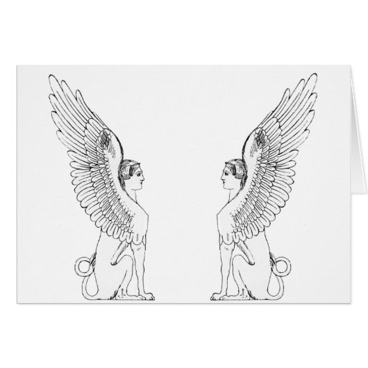Vintage Sphinx illustration Cards (Front Horizontal)