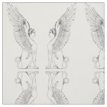Vintage Sphinx illustration Fabric