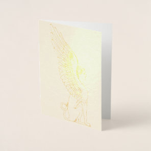 Vintage Sphinx illustration Foil Card