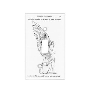 Vintage Sphinx illustration Light Switch Cover