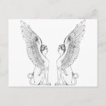 Vintage Sphinx illustration Postcard