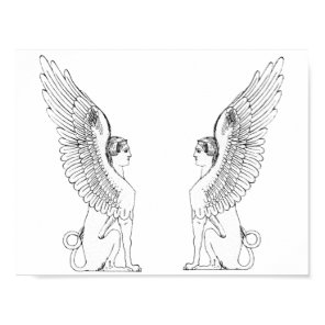 Vintage Sphinx illustration Poster