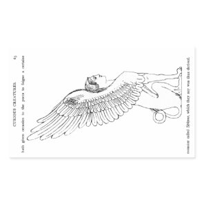 Vintage Sphinx illustration Rectangular Sticker