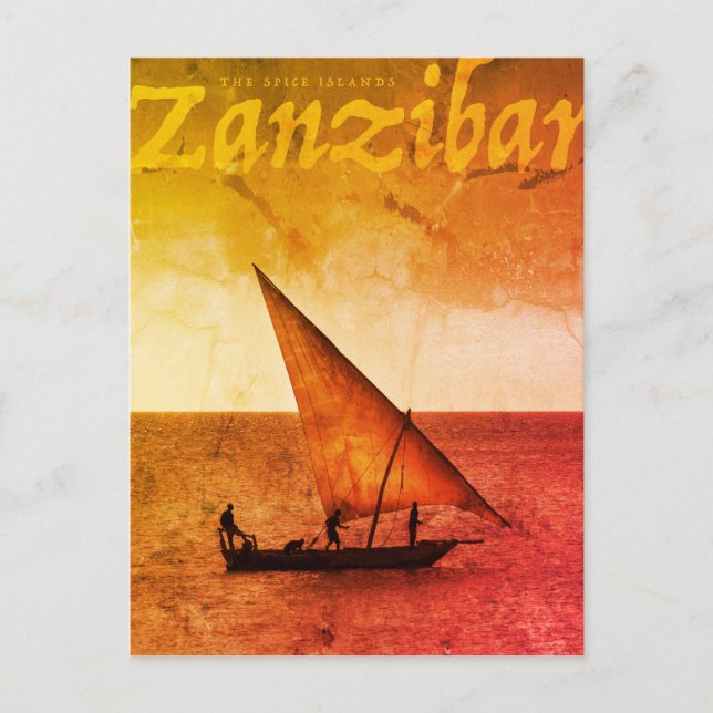Vintage Spice Islands Zanzibar Travel Postcard (Front)