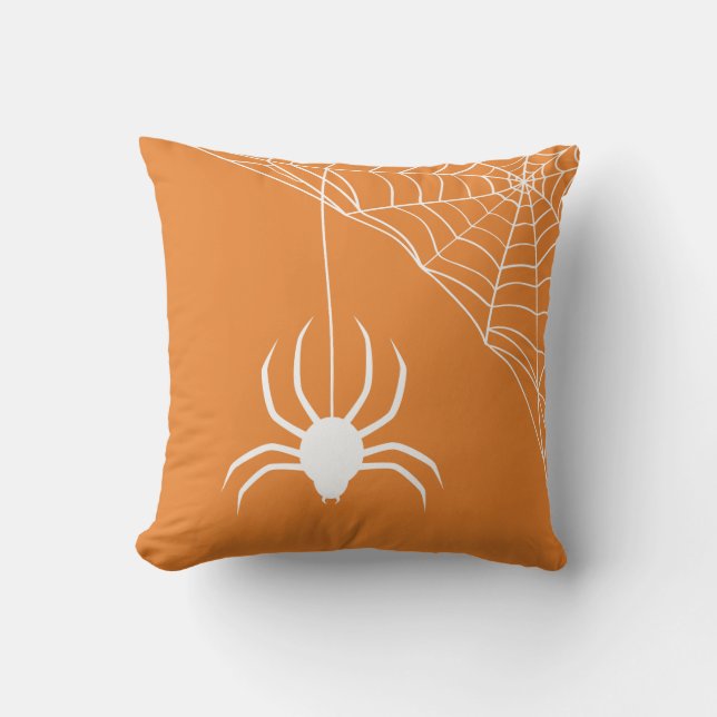 Vintage Spider Web Throw Pillow (Front)