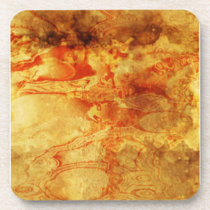 Vintage Spilled Red Coaster