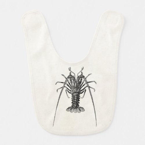 Vintage Spiny Lobster Personalized Template Bib