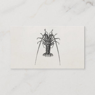 Vintage Spiny Lobster Personalized Template Business Card
