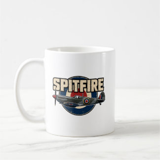Vintage Spitfire WWII Fighter Plane Coffee Mug