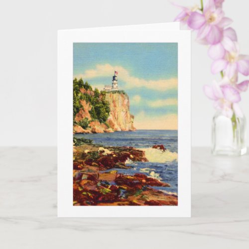 Vintage Split Rock Lighthouse Two Harbors MN Card