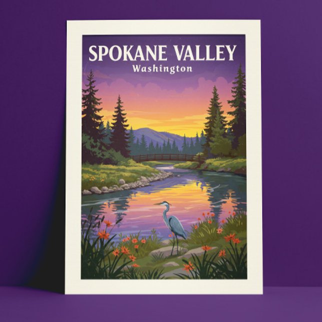 Vintage Spokane Valley Washington Postcard (Creator Uploaded)