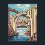 Vintage Spokane, Washington and falls Postcard<br><div class="desc">Spokane,  Washington and falls</div>
