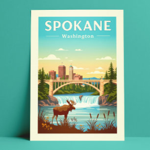 Vintage Spokane Washington Postcard