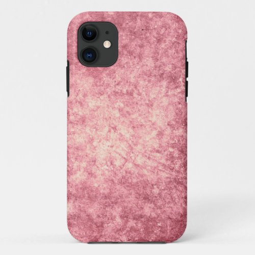Vintage Sponge Texture _ Pink iPhone 11 Case
