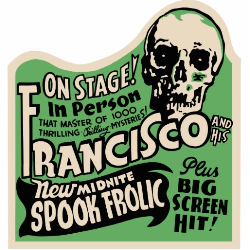 Vintage Spook Show Poster Art Statuette